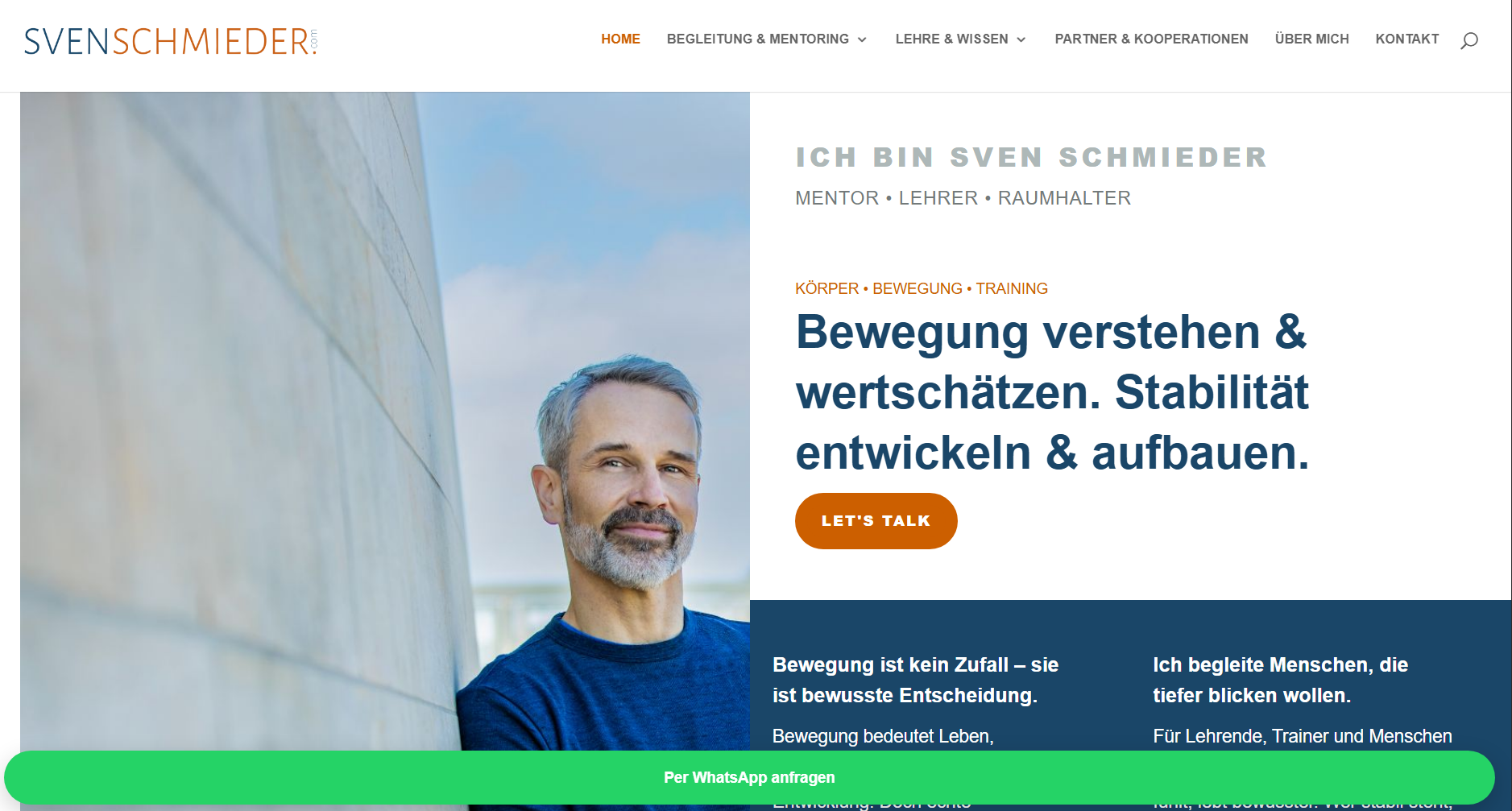 Screenshot der Website von Sven Schmieder